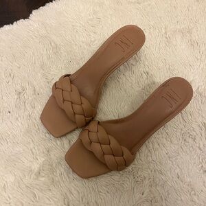 INC international concepts Tan Braided Slide Sandals